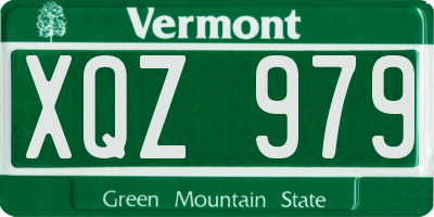 VT license plate XQZ979