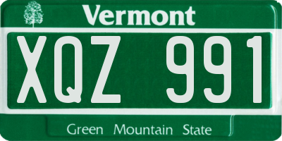 VT license plate XQZ991