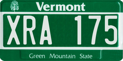 VT license plate XRA175