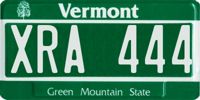 VT license plate XRA444