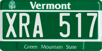 VT license plate XRA517