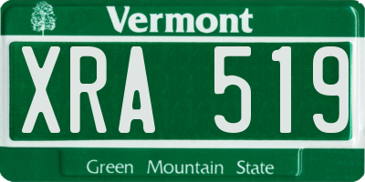 VT license plate XRA519