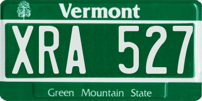 VT license plate XRA527