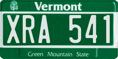 VT license plate XRA541