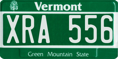 VT license plate XRA556