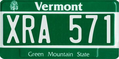 VT license plate XRA571