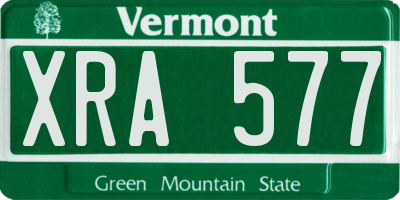 VT license plate XRA577