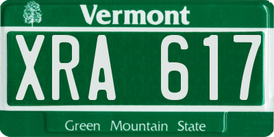 VT license plate XRA617