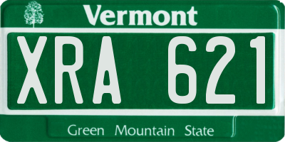 VT license plate XRA621