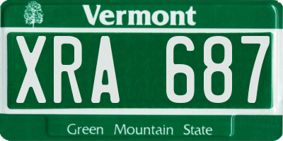 VT license plate XRA687
