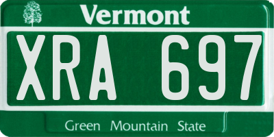 VT license plate XRA697