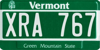 VT license plate XRA767