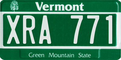 VT license plate XRA771