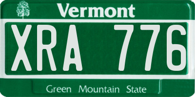 VT license plate XRA776
