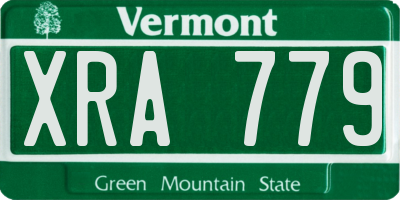 VT license plate XRA779