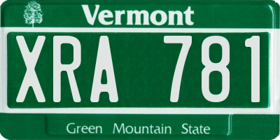 VT license plate XRA781