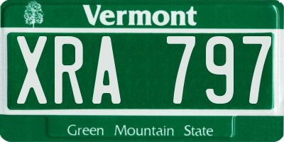 VT license plate XRA797