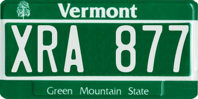 VT license plate XRA877