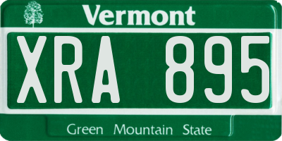 VT license plate XRA895