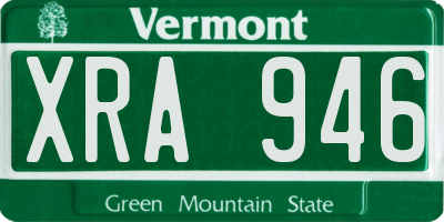 VT license plate XRA946