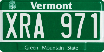 VT license plate XRA971