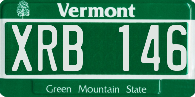VT license plate XRB146