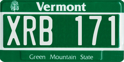 VT license plate XRB171