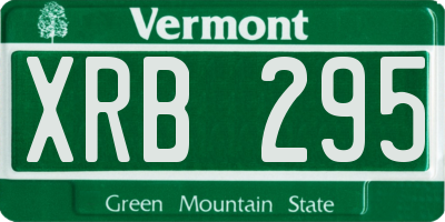 VT license plate XRB295