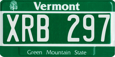 VT license plate XRB297
