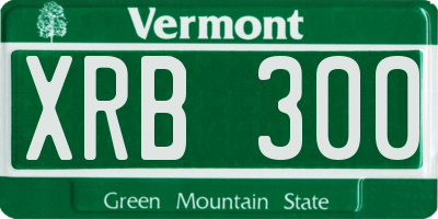 VT license plate XRB300