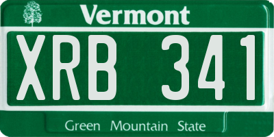 VT license plate XRB341
