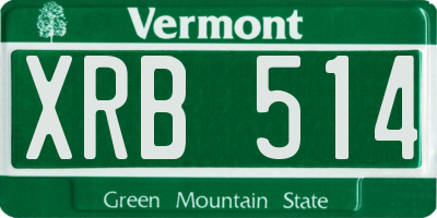 VT license plate XRB514
