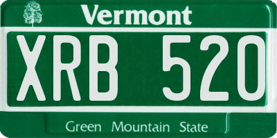 VT license plate XRB520