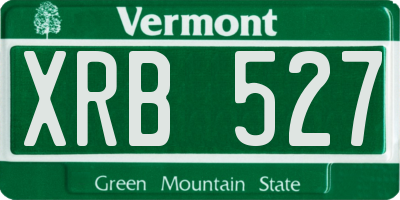 VT license plate XRB527