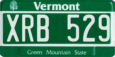 VT license plate XRB529
