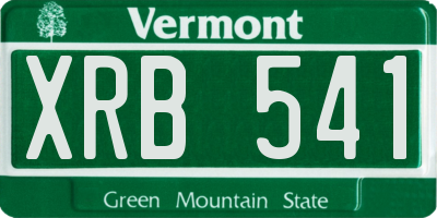 VT license plate XRB541