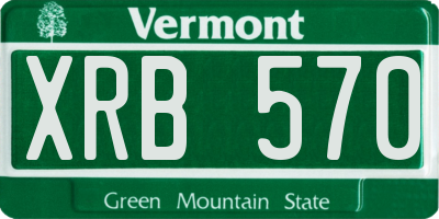 VT license plate XRB570