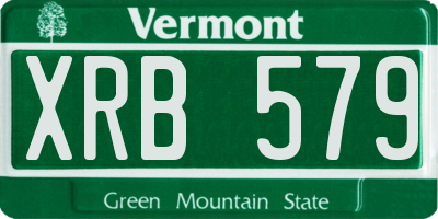 VT license plate XRB579
