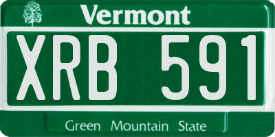 VT license plate XRB591