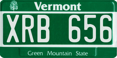 VT license plate XRB656