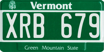 VT license plate XRB679
