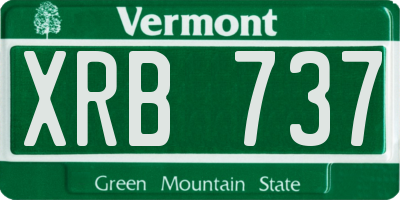 VT license plate XRB737