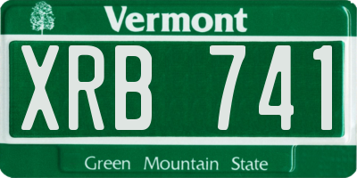 VT license plate XRB741