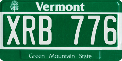VT license plate XRB776