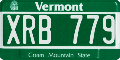 VT license plate XRB779