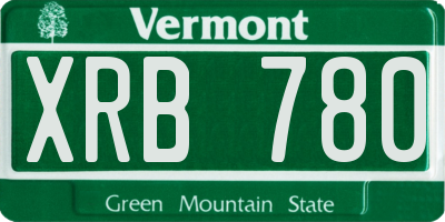 VT license plate XRB780