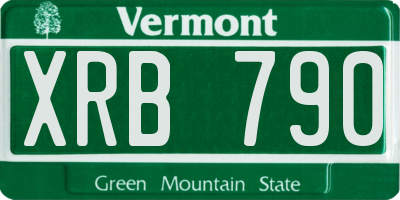 VT license plate XRB790