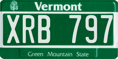 VT license plate XRB797