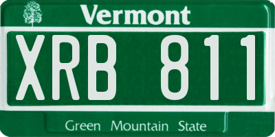 VT license plate XRB811