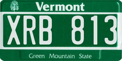 VT license plate XRB813
